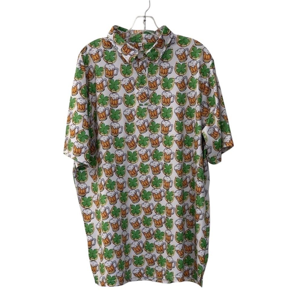 Kandy Golf Irish St. Patrick’s Day Polo Shirt Top Size XL